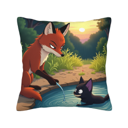 Funda de Almohada de Peluche Camino del Bosque - Okomall