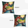 Housse de Coussin en Peluche Sentier Forestier - Okomall