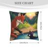 Housse de Coussin en Peluche Sentier Forestier - Okomall