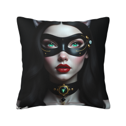 Housse de coussin en peluche imprimée recto-verso - Okomall
