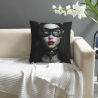 Housse de coussin en peluche imprimée recto-verso - Okomall