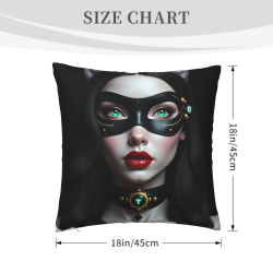 Housse de coussin en peluche imprimée recto-verso - Okomall