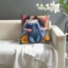 18 × 18 بوصة غطاء وسادة من الصوف مطبوع مزدوج الوجه
