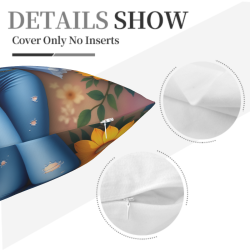 Funda de Almohada Impresa de Felpa de Doble Cara de 18x18in