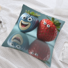 18x18 Zoll Lustige Erdbeere Doppelseitiger Plüsch-Kissenbezug