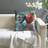 18x18 Zoll Lustige Erdbeere Doppelseitiger Plüsch-Kissenbezug