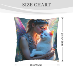 Housse de Coussin en Peluche Fée Rêveuse - Okomall