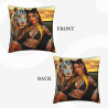Impresionante Funda de Almohada de Peluche con Retrato Femenino - Okomall
