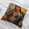 Impresionante Funda de Almohada de Peluche con Retrato Femenino - Okomall