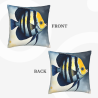 Fodera per cuscino in peluche reversibile da 18x18 pollici con motivo pesci tropicali