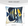 Funda de almohada de felpa reversible de 18x18 pulgadas con diseño de peces tropicales