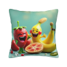 Housse de Coussin en Peluche Motif Fruits - Okomall