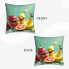 Housse de Coussin en Peluche Motif Fruits - Okomall