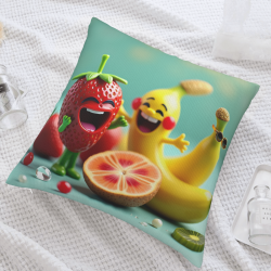 Fodera per Cuscino in Peluche Motivo Frutta - Okomall