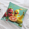 Housse de Coussin en Peluche Motif Fruits - Okomall