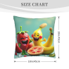 Housse de Coussin en Peluche Motif Fruits - Okomall