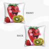 18x18 Zoll Doppelseitiges Plüsch-Kissenbezug (Erdbeer- und Kiwi-Muster)
