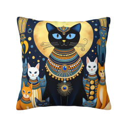 Traumhafter Galaxy-Katzen-Kissenbezug - Okomall