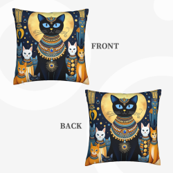 Housse de Coussin Chat Galaxie Rêveuse - Okomall