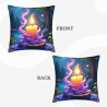 Funda de Almohada de Felpa Doble Cara (18x18 pulgadas) - Patrón de Vela Soñadora