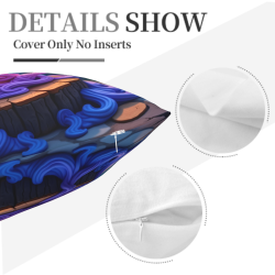 Funda de Almohada de Felpa Doble Cara (18x18 pulgadas) - Patrón de Vela Soñadora