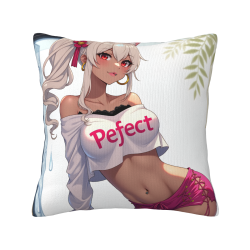 Fodera per cuscino in peluche ragazza anime - Okomall