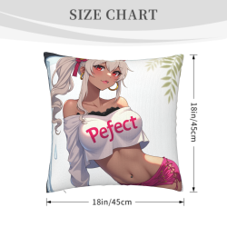 Housse de coussin en peluche fille anime - Okomall