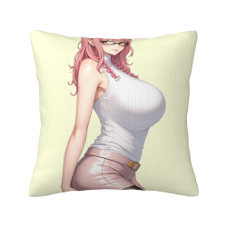18x18 Zoll doppelseitiger Plüsch-Kissenbezug (Anime-Charakter-Stil)