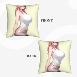 18x18인치 양면 플러시 베개커버 (애니메이션 캐릭터 스타일)