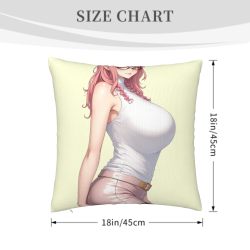 18x18인치 양면 플러시 베개커버 (애니메이션 캐릭터 스타일)