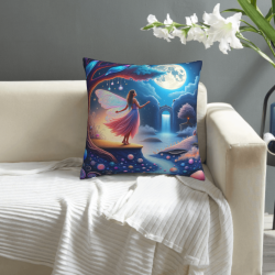 Doppelseitiger Plüsch-Kissenbezug (Traumhafte Elfe) 18x18 Zoll
