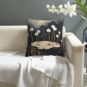 Housse de coussin en peluche réversible (18x18 pouces, motif pissenlit)