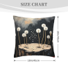 Housse de coussin en peluche réversible (18x18 pouces, motif pissenlit)