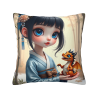 Housse de coussin en peluche style fille mignonne - Okomall