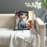 Niedliches Mädchen-Stil Plüsch-Kissenbezug - Okomall