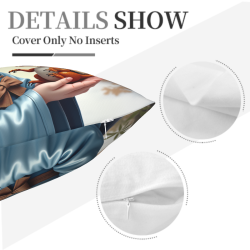 Funda de almohada de felpa estilo niña linda - Okomall