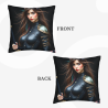 Fodera per Cuscino in Peluche Doppia Faccia - Guerriera Fantasy (18x18 pollici)