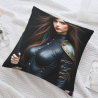 Fodera per Cuscino in Peluche Doppia Faccia - Guerriera Fantasy (18x18 pollici)