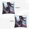 Kissenbezug aus Plüsch, doppelseitig, 18x18 Zoll – Ninja-Samurai-Motiv