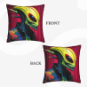 Funda de almohada de felpa reversible (18x18 pulgadas) - Diseño de criatura alienígena