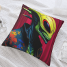 Doppelseitiger Plüsch-Bezug (18x18 Zoll) - Alien-Muster