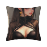 雙面毛絨抱枕套（18x18in）-時尚女性圖案