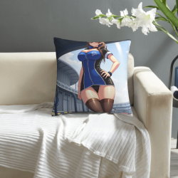 Federa Cuscino Anime - Ragazza Vibrante in un Contesto Urbano