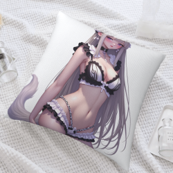 18x18in雙面毛絨動漫美少女抱枕套