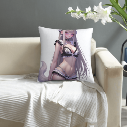 18x18인치 양면 플러시 애니메이션 예쁜 소녀 베개커버