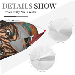 Funda de almohada de felpa reversible (18x18 pulgadas) - Una elección con personalidad