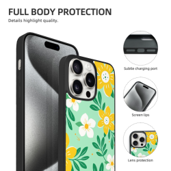 清新花卉 iPhone 15/15 Pro/15 Pro Max 手机壳 - okomall