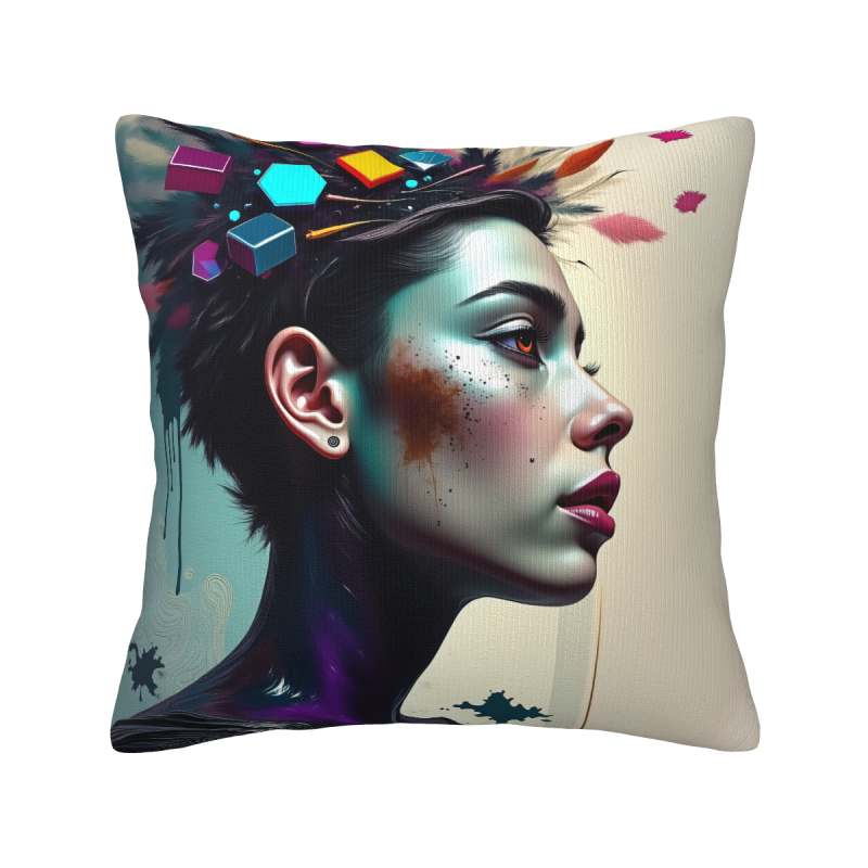 Funda de almohada de felpa doble cara de 18x18 pulgadas (estampado)
