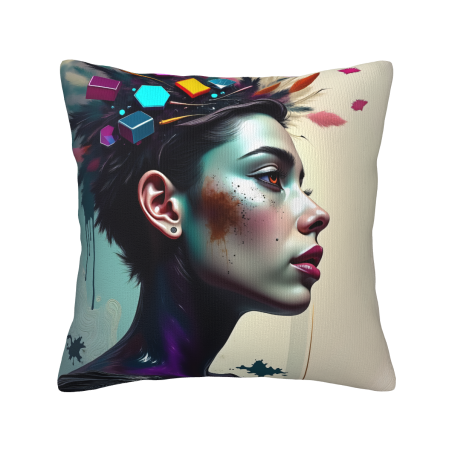 18x18 인치 더블 사이드 플러시 베개커버 (패턴)