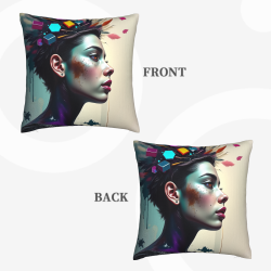 Funda de almohada de felpa doble cara de 18x18 pulgadas (estampado)